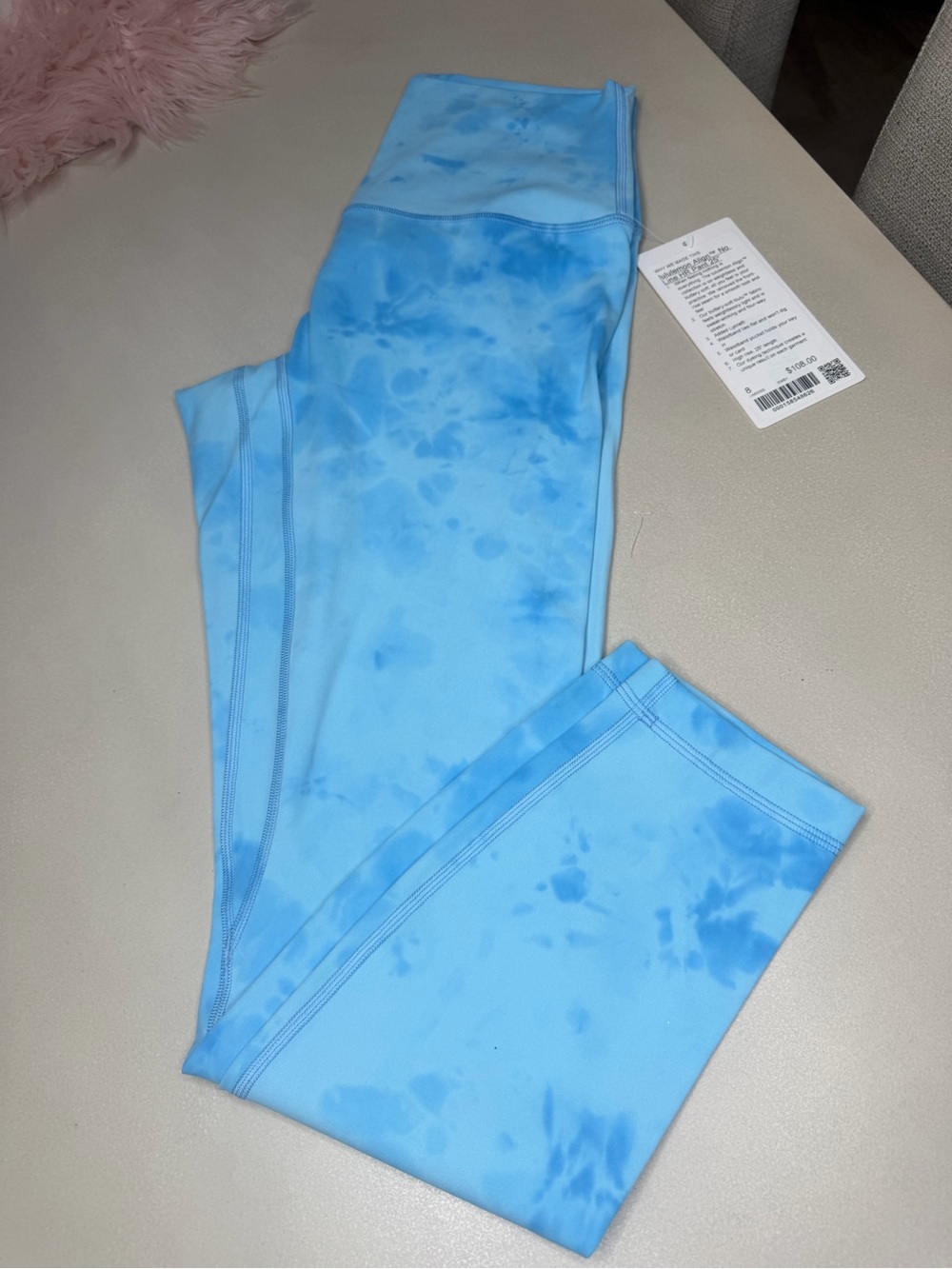Lululemon High-Rise Blue Tie-Dye Performance Leggings NWT - Picture 3 of 5